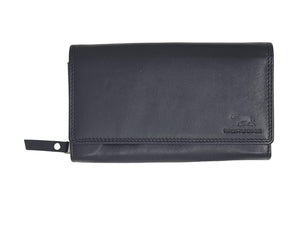 MORUCHA Clutch Wallet for Women Genuine Leather RFID Blocking High Capacity Cardholder M90